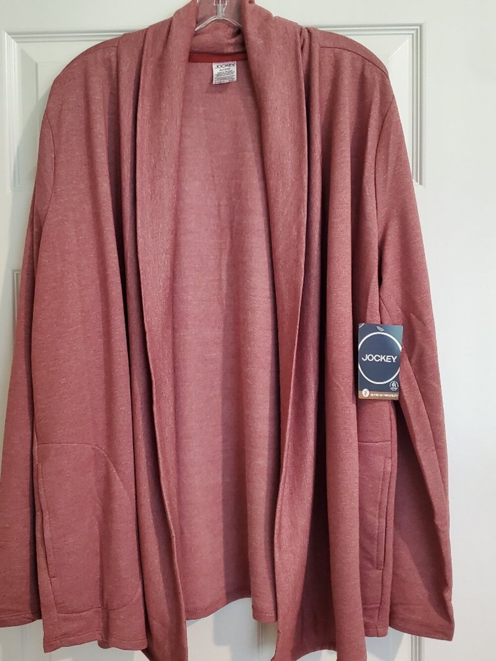 Jockey Pack Easy Red Open Cardigan with Pockets Womens XL - NWT